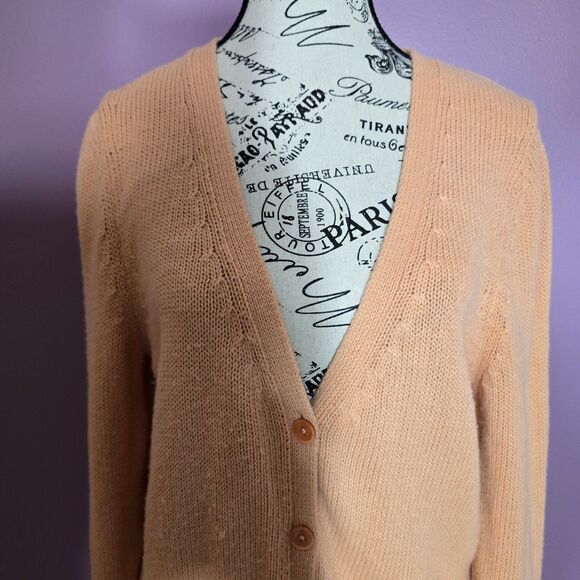 Talbots lambswool blend boho  button-up cardigan sweater - Picture 8 of 9